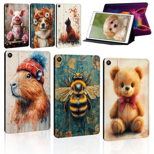 Watercolour farm print leather - watercolour,