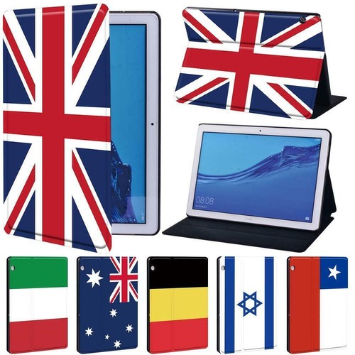 Flag leather tablet - leather, stand
