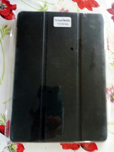 Black puleather stand tablet - black,