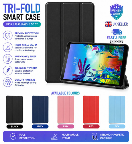 Leather smart magnetic case - leather,